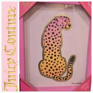 Juicy Couture Home Pink Leopord Print Framed Wall Decor